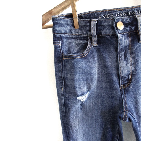 AE Destroyed High Rise Jegging 2 Preowned - Picture 3 of 10